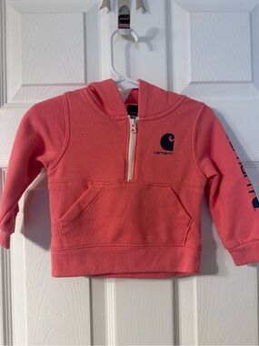 Carhartt Kids Coral Half-Zip Hooded Sweatshirt